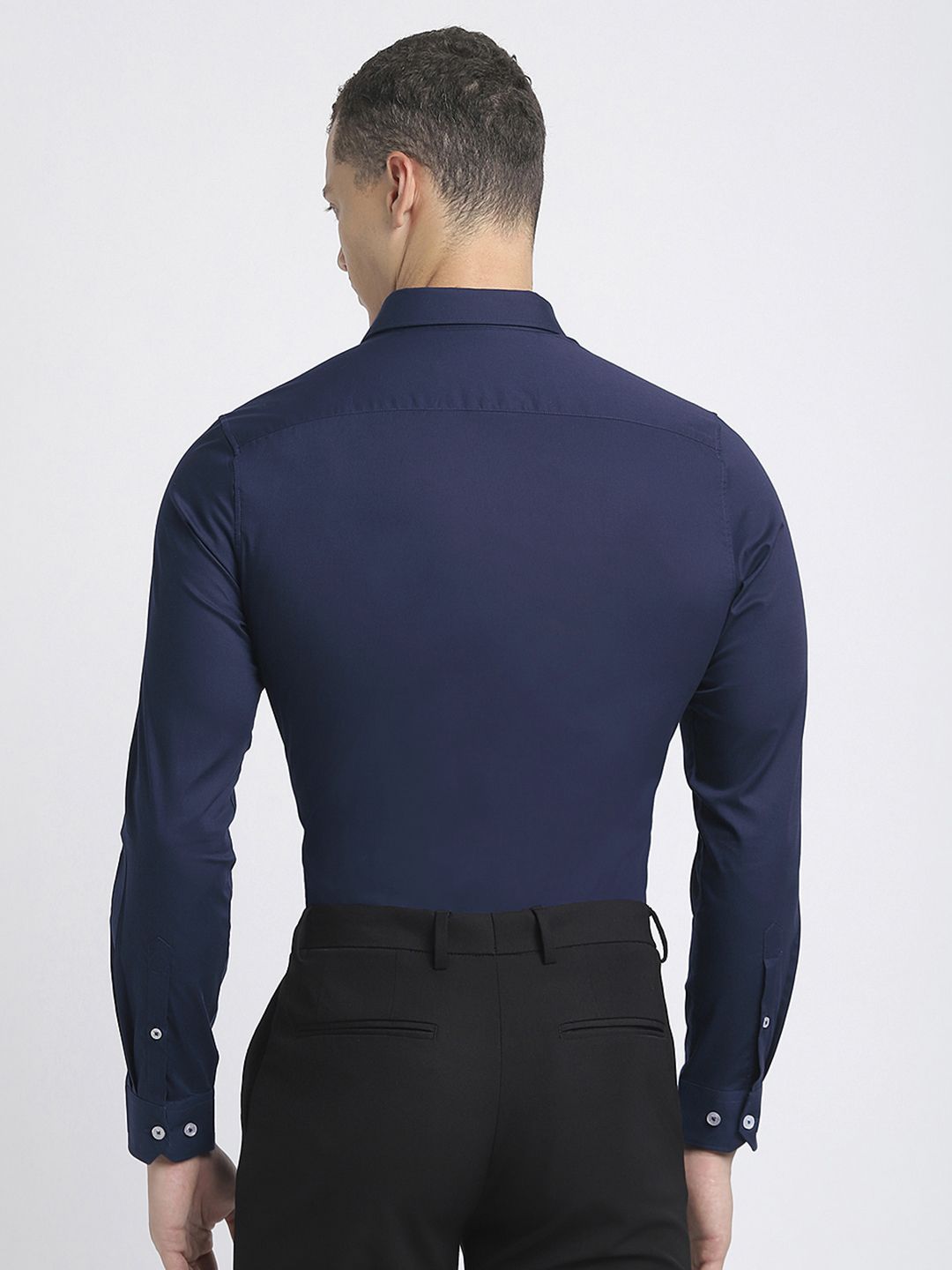 THE BEAR HOUSE Spread Collar Slim Fit Formal Shirt