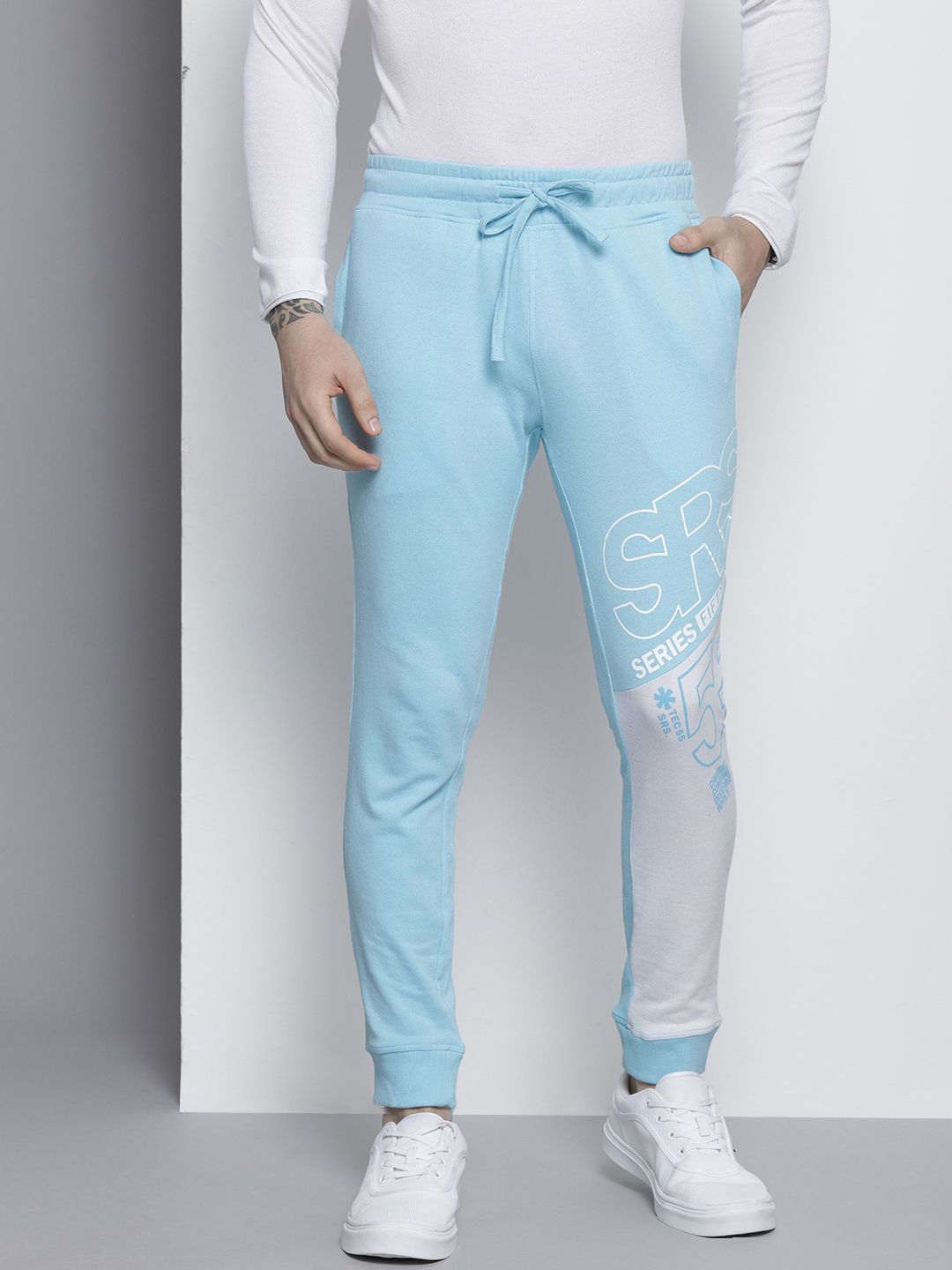 The Indian Garage Co Men Typography Slim Fit Joggers