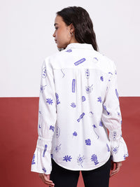 DressBerry Indie Printed Shirt Style Top