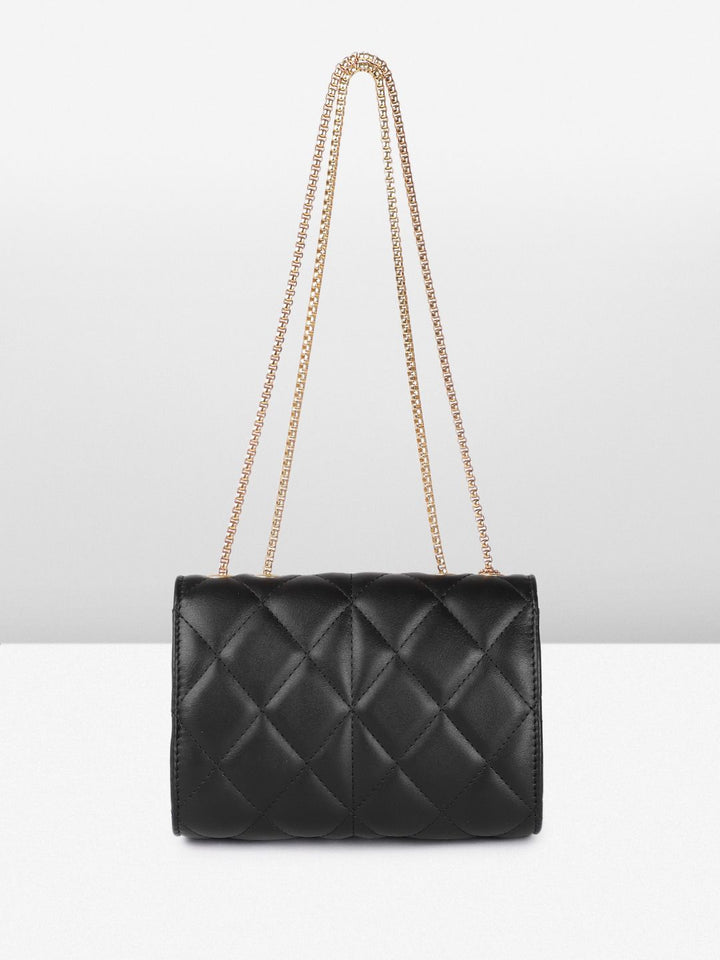 DressBerry Structured Quilted Shoulder Bag