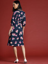 all about you Floral Printed Midi Fit & Flare Dress