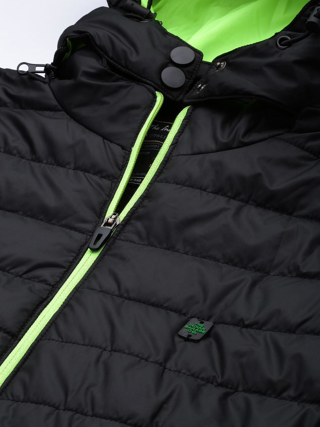 The Indian Garage Co Men Zip-Front Puffer Jacket with Detachable Hood
