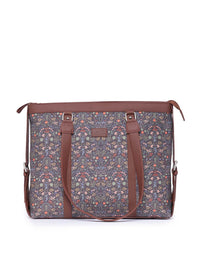 ZOUK Floral Printed Structured Shoulder Bag