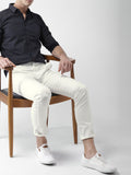 HIGHLANDER Men White Slim Fit Chinos