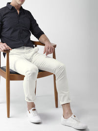 HIGHLANDER Men White Slim Fit Chinos