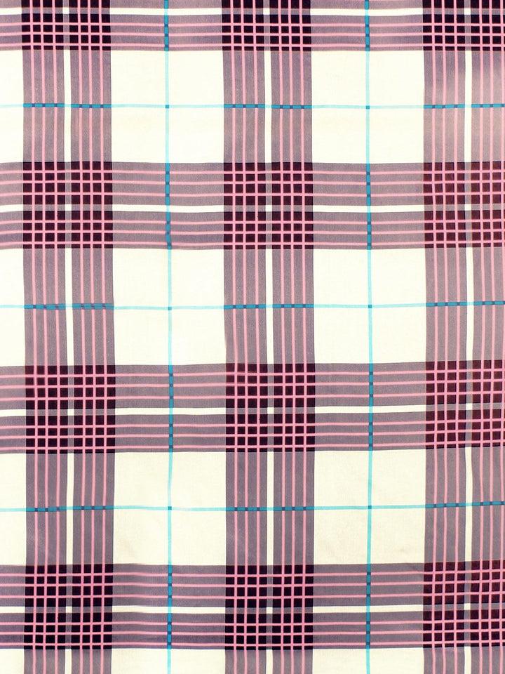 Story@home Ventura White Maroon 144 TC Pure Cotton Queen Bedsheet With 2 Pillow Covers