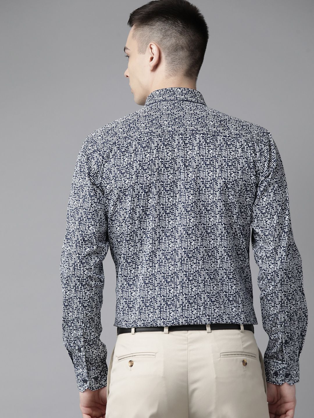 Park Avenue Men Pure Cotton Slim Fit Printed Formal Shirt