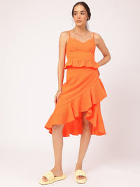 DressBerry Ruffles Charade Seersucker Top & Skirt Co-Ords