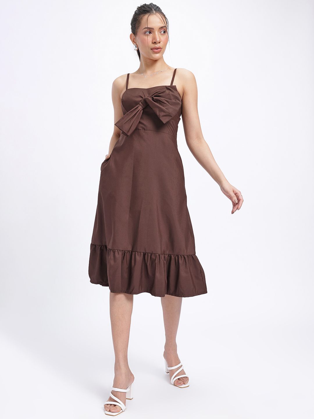 DressBerry Twirly Tales Bow Detail A-Line Midi Dress