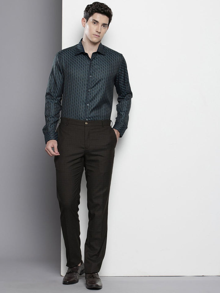 The Indian Garage Co. X Luxe Slim Fit Checked Formal Shirt