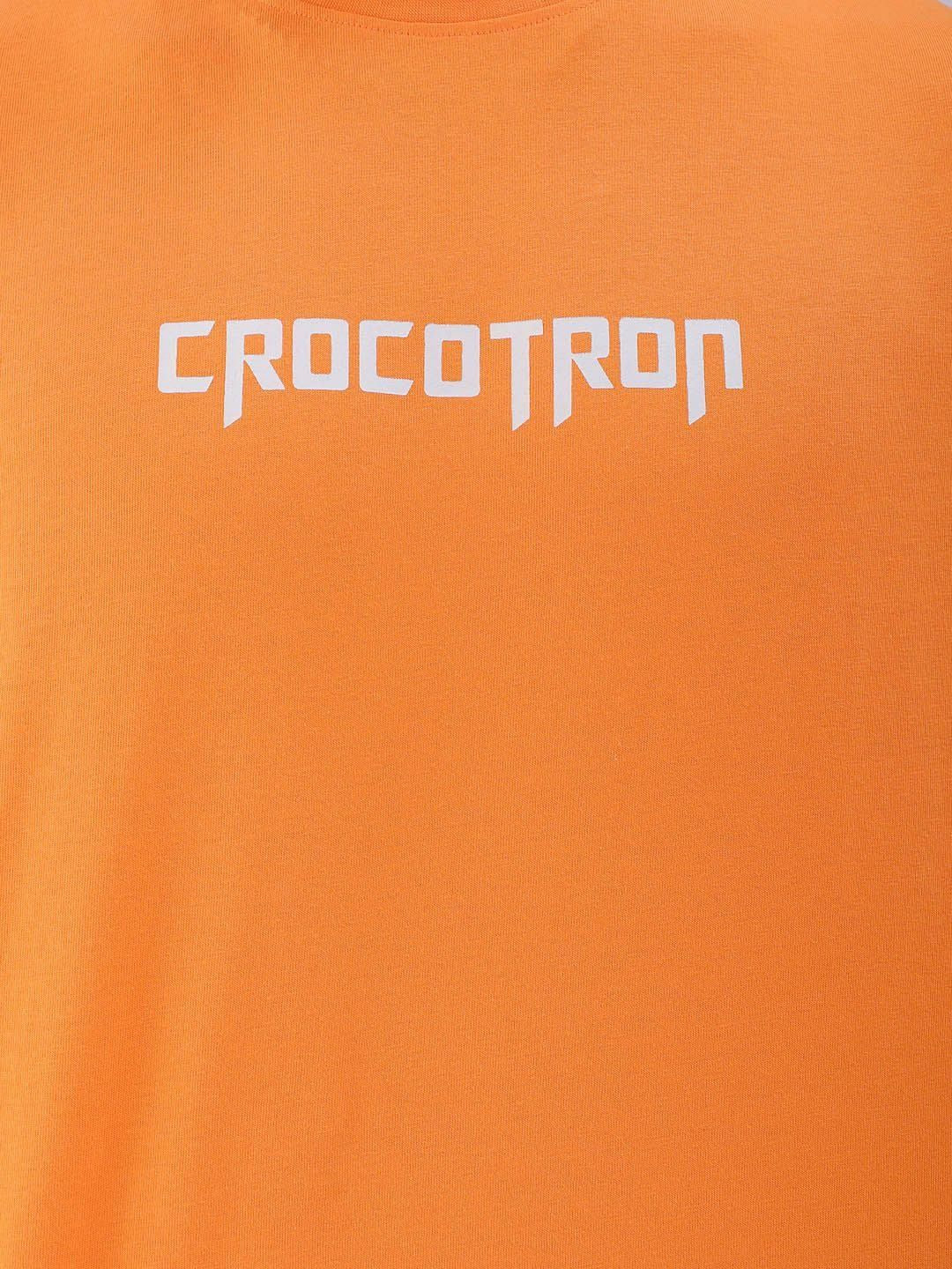 The Indian Garage Co Men Typography Printed Round Neck Cotton Oversized T-Shirt