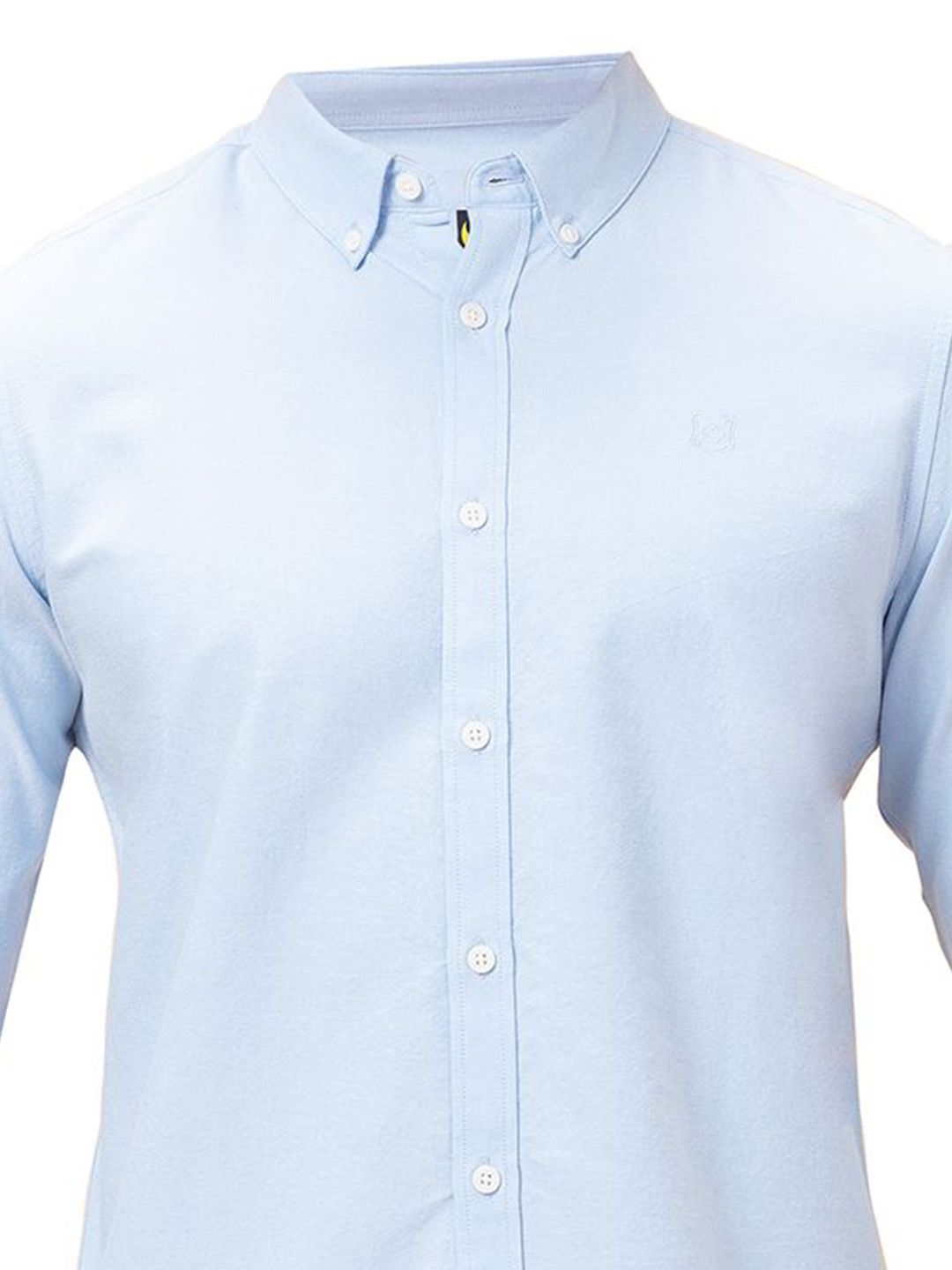 Being Human Men Classic Slim Fit Button-Down Collar Solid Cotton Casual Shirt