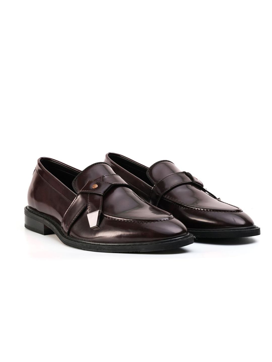 MONKSTORY Men Belted Slip On Formal Shoes
