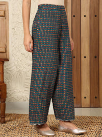 W Women Textured Pleated Trousers