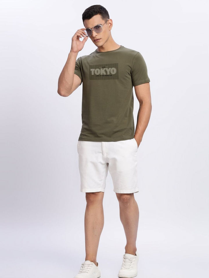 ADRO Men Typography Printed Round Neck Cotton T-shirt