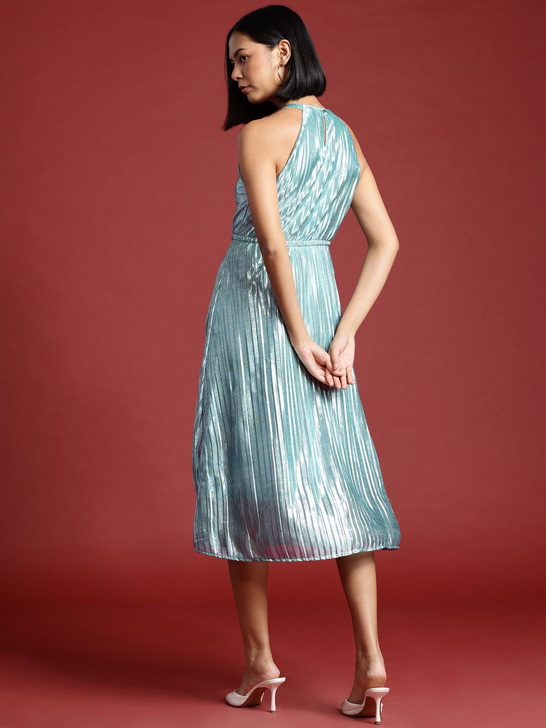 all about you Halter Neck Fit & Flare Midi Dress