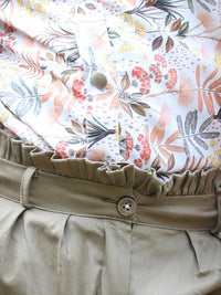 Cutiekins Girls Floral Printed Top with Trousers