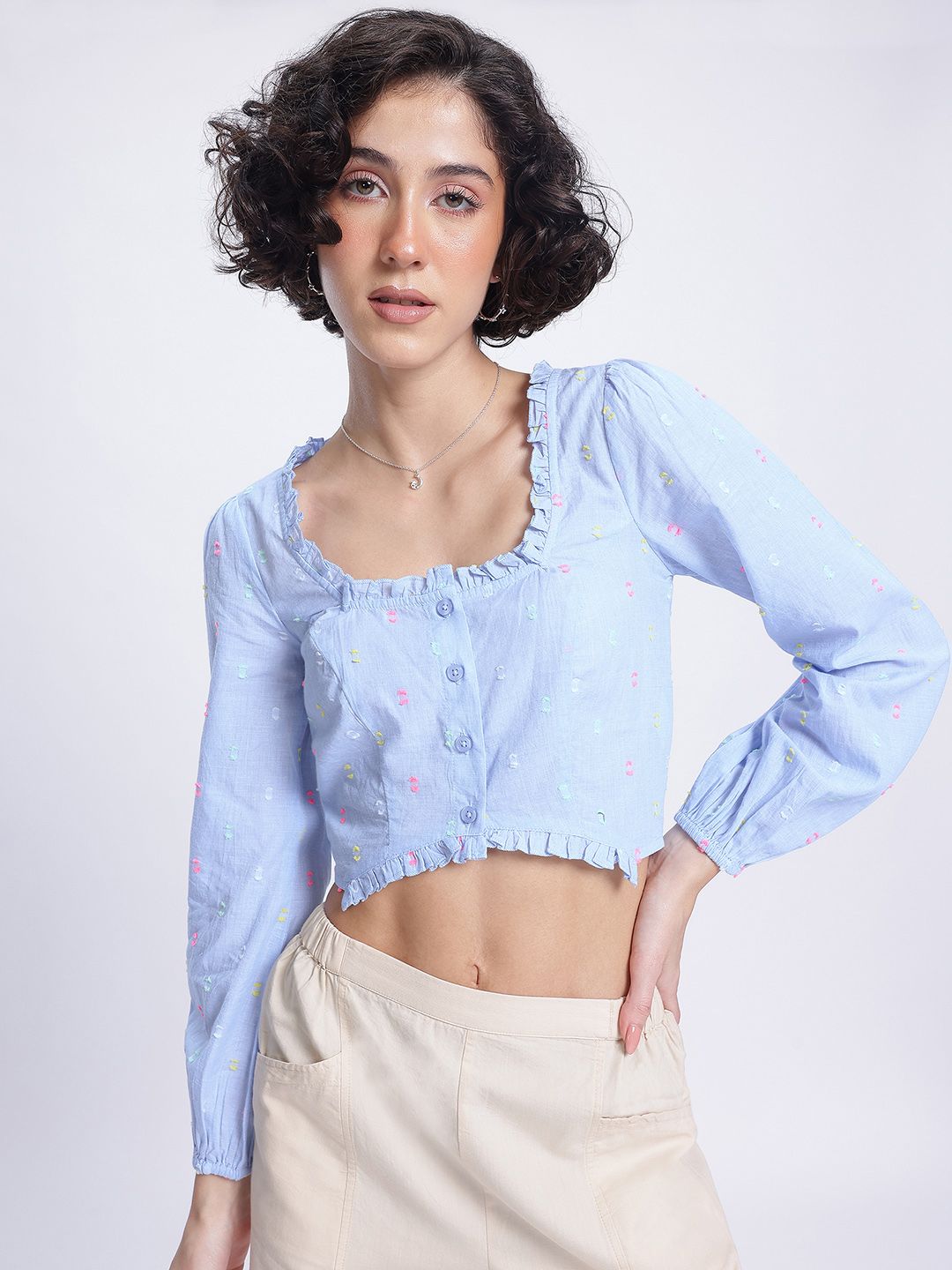 DressBerry Ocean Cool Dobby Shirt-Style Top