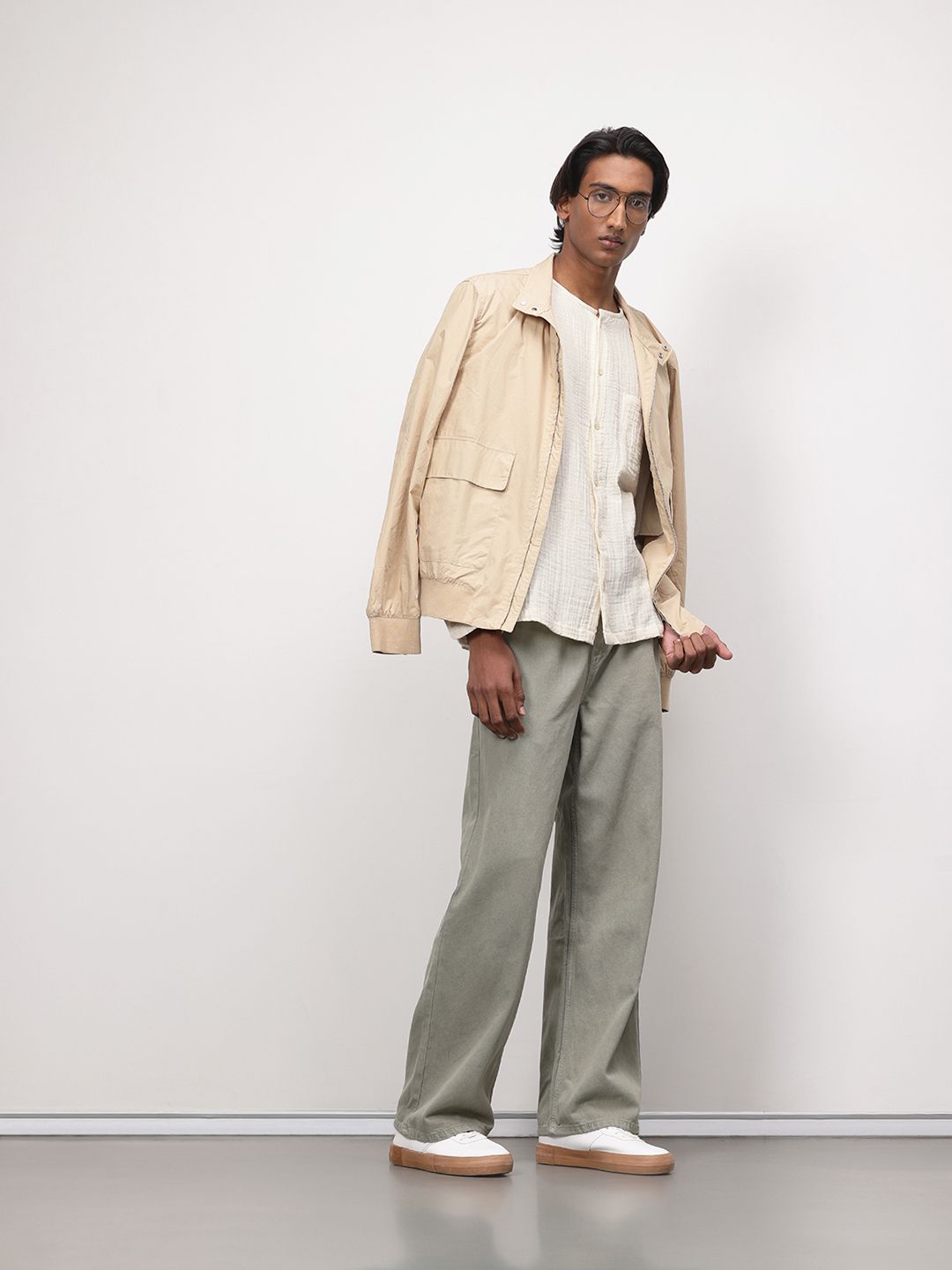 ether Kora Pure Cotton Crinkled Relaxed Shirt