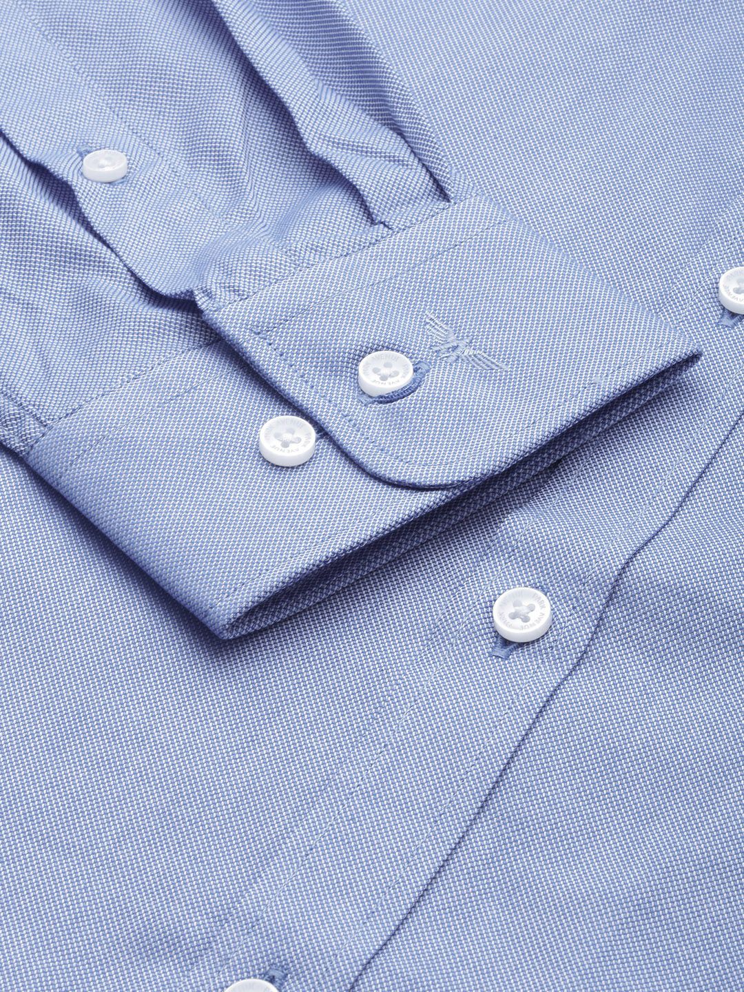 Park Avenue Pure Cotton Self Design Slim Fit Cutaway Collar Formal Shirt