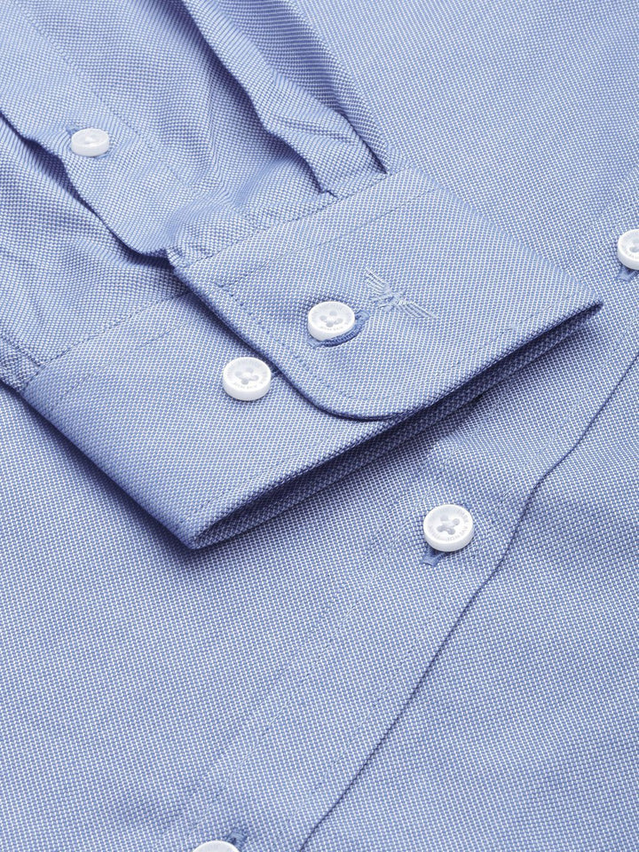 Park Avenue Pure Cotton Self Design Slim Fit Cutaway Collar Formal Shirt