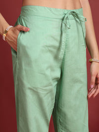 KALINI Women Embroidered Regular Kurta with Trousers & With Dupatta