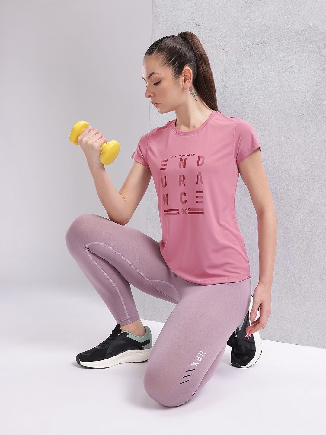 HRX by Hrithik Roshan Women Printed Rapid-Dry Training T-shirt