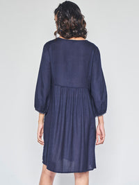 Global Desi Ethnic Motif Embroidered A-Line Ethnic Dress