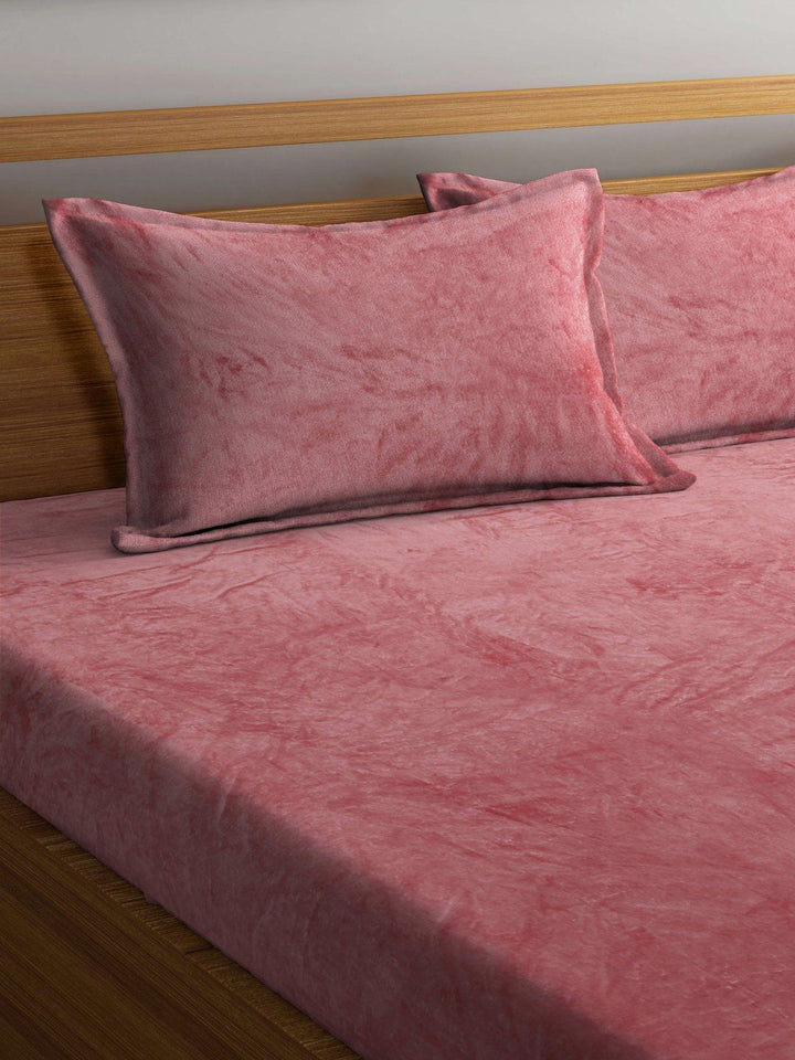 Myntra Elegant Homes Blue Wool 300 TC King Cadar Dengan 2 Sarung Bantal