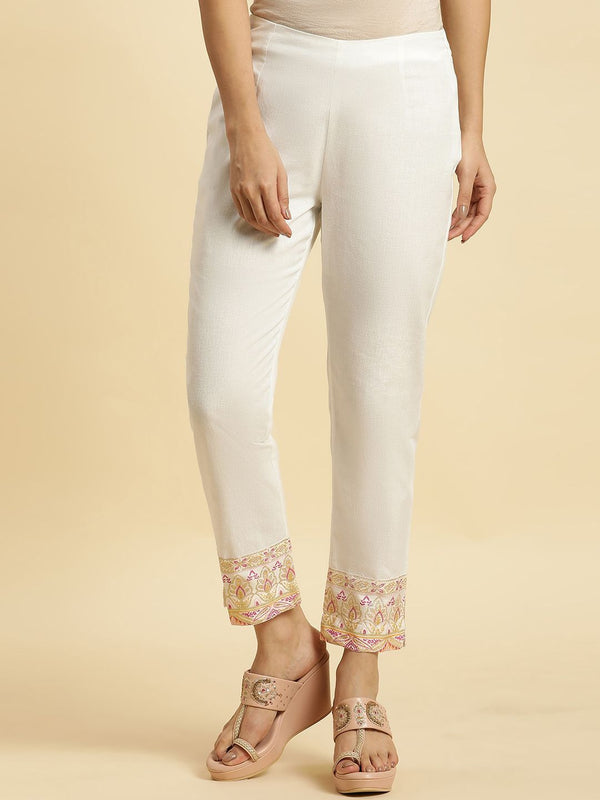 W Women Slim Fit Mid-Rise Trousers