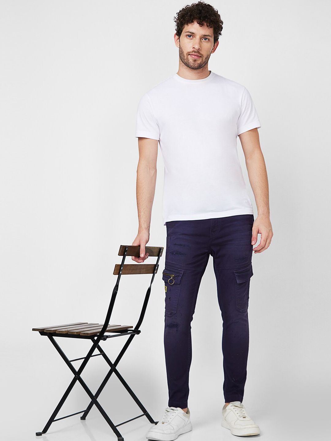 SPYKAR Men Trooper Low Distress Light Fade Stretchable Jeans