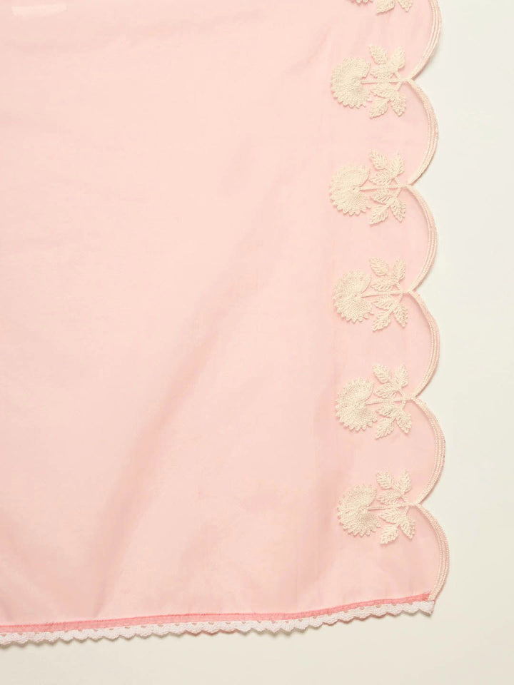 KALINI Women Embroidered Empire Thread Work Kurta with Trousers & With Dupatta