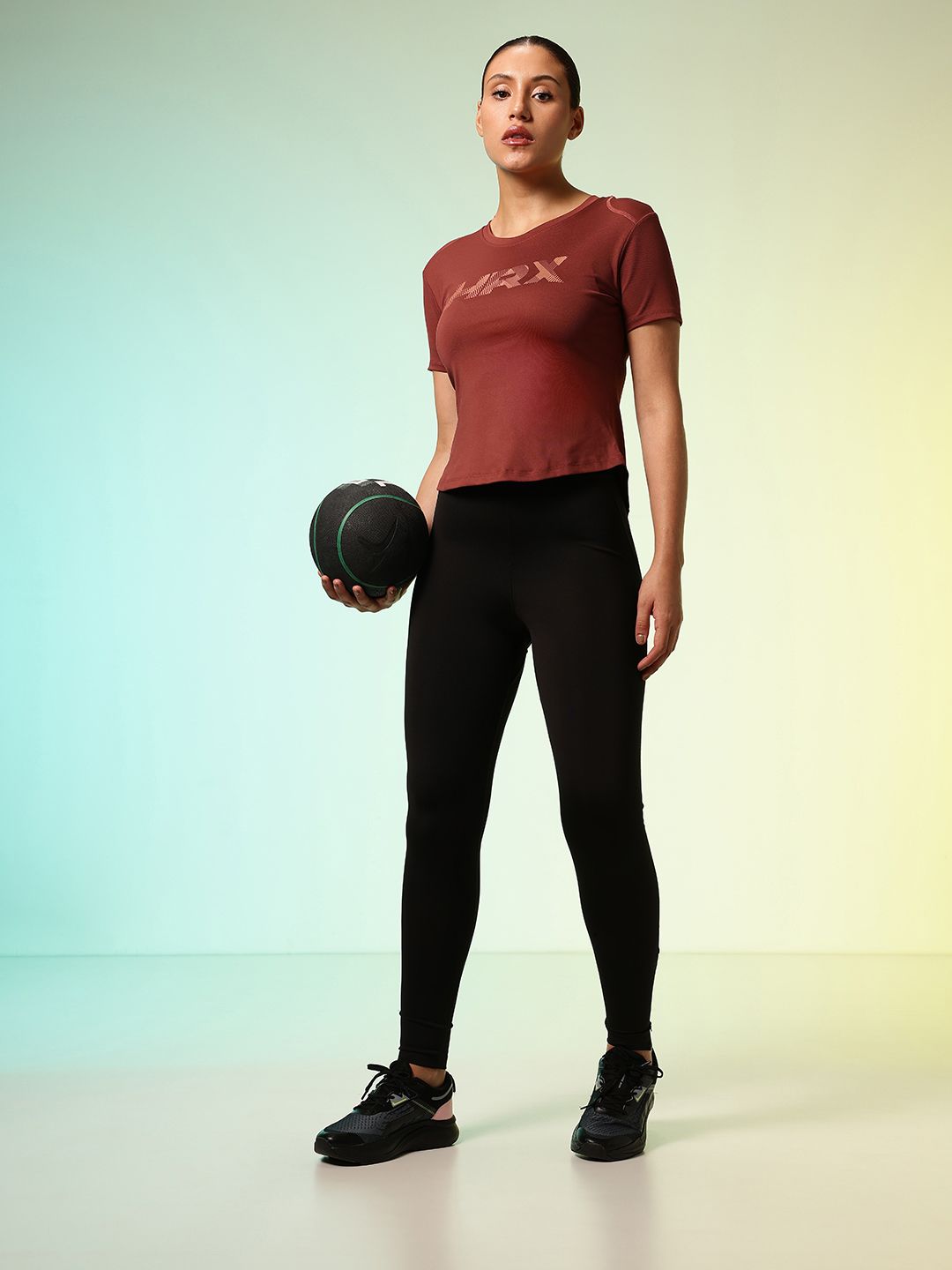 HRX by Hrithik Roshan Rapid Dry Active Goddess Logo Printed Training T-shirt