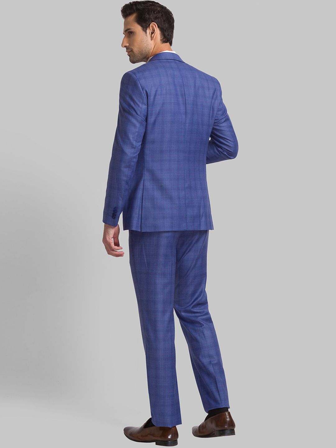 Raymond Men Checked Single Breasted Two Piece Formal Suit