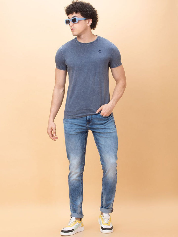 Being Human Men Slim Fit Mid-Rise Heavy Fade Stretchable Jeans