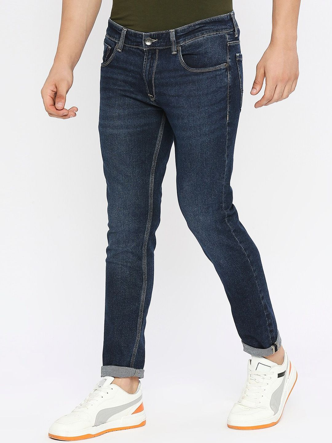 SPYKAR Men Super Skinny Fit Light Fade Clean Look Low-Rise Stretchable Cotton Jeans