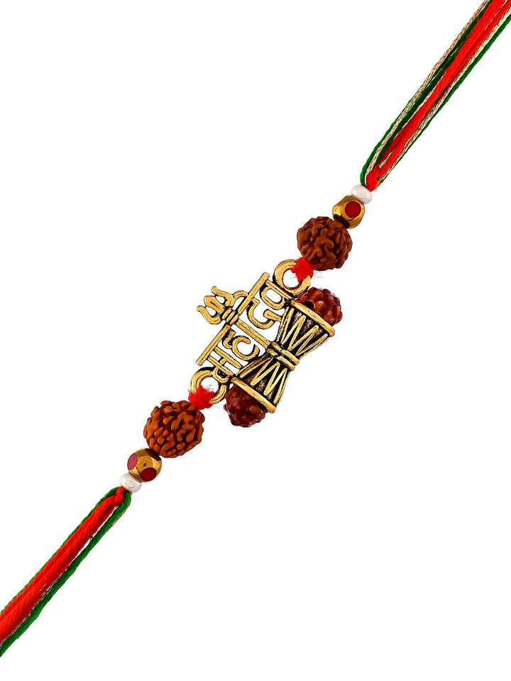 Voylla Men Lord Shiva Damru Motif Thread Rakhi