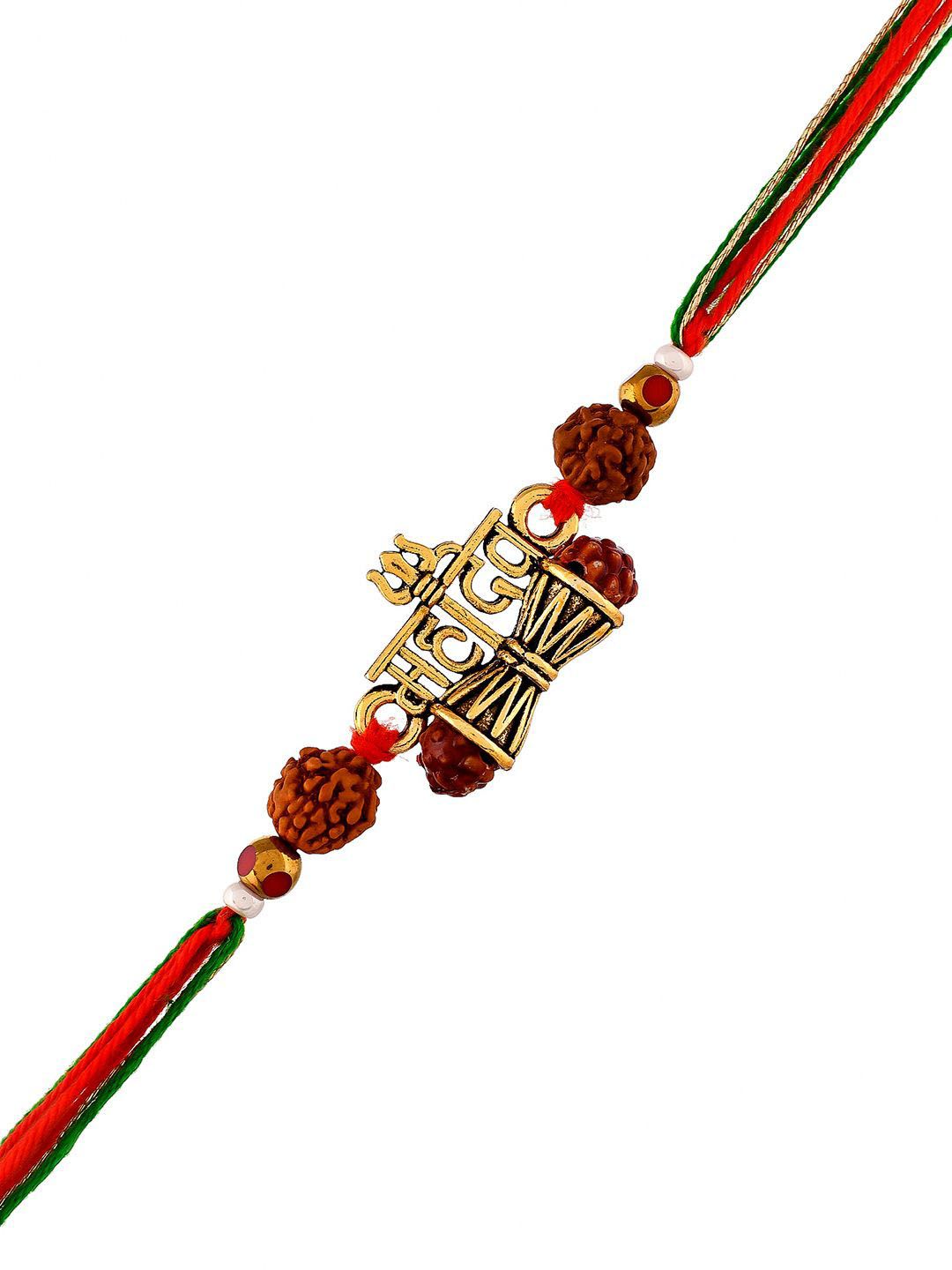 Voylla Men Lord Shiva Damru Motif Thread Rakhi