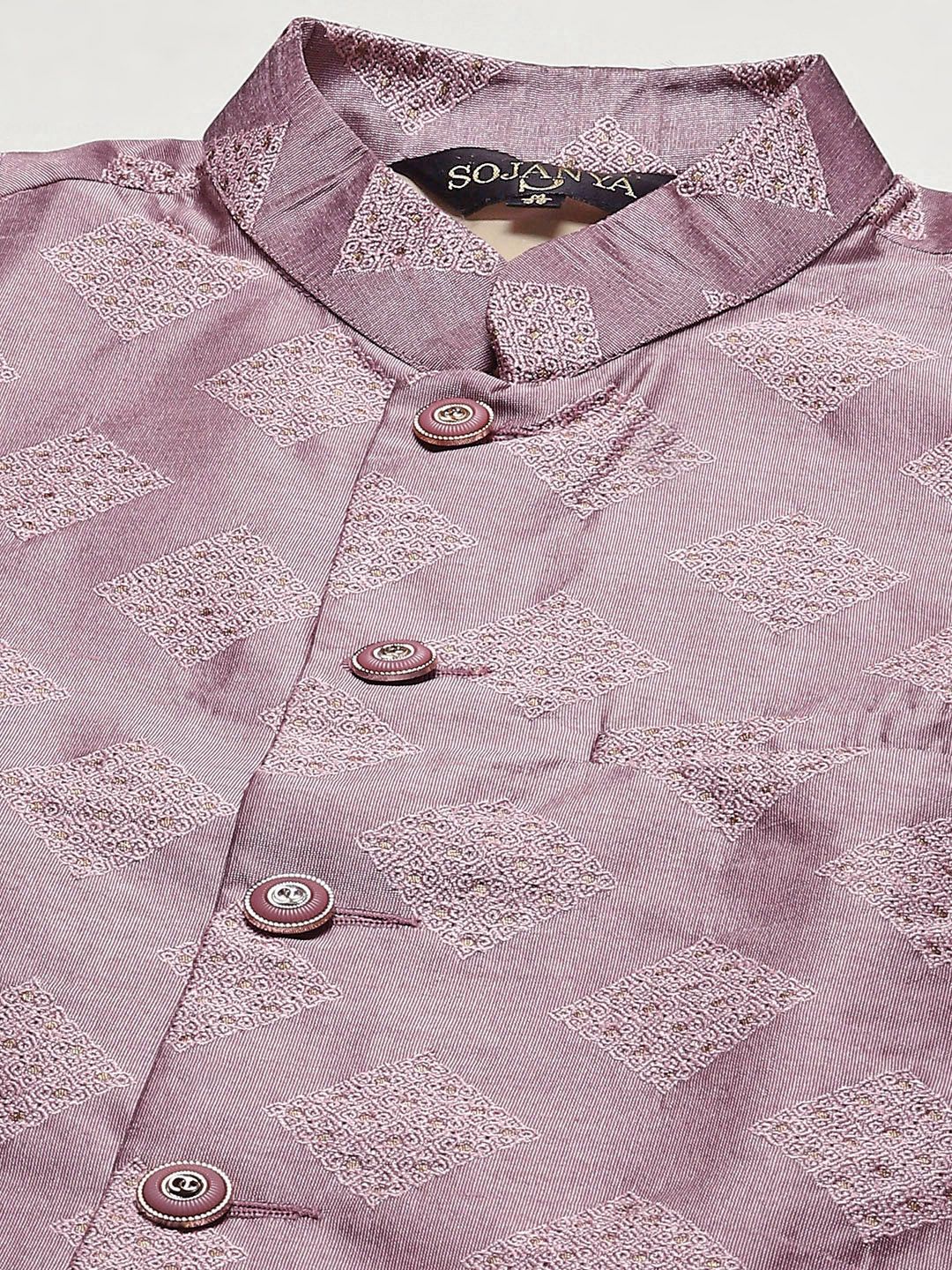 SOJANYA Men Grey Kurta with Churidar