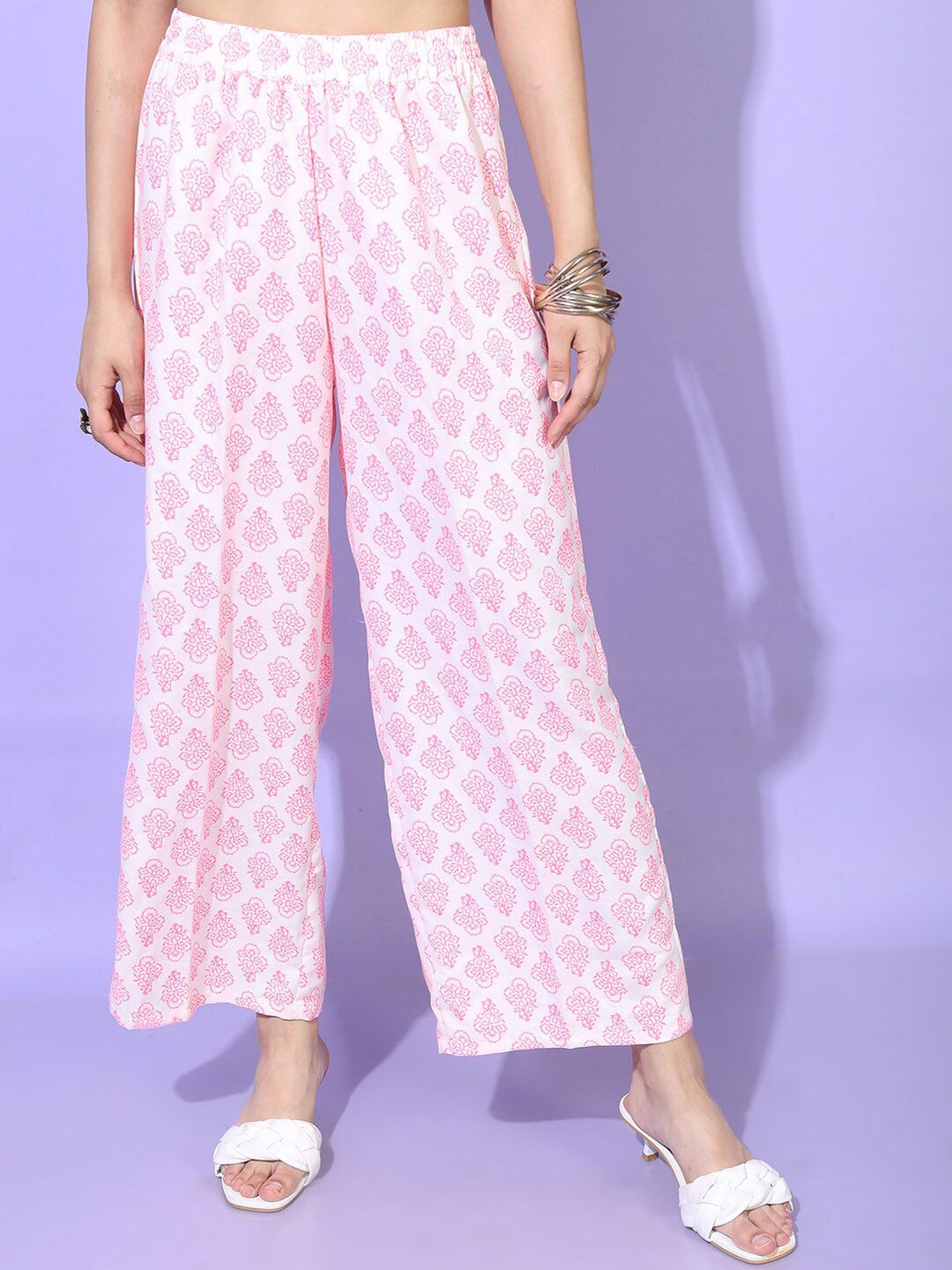 Vishudh Women Floral Viscose Rayon Kurta with Trouser with Dupatta
