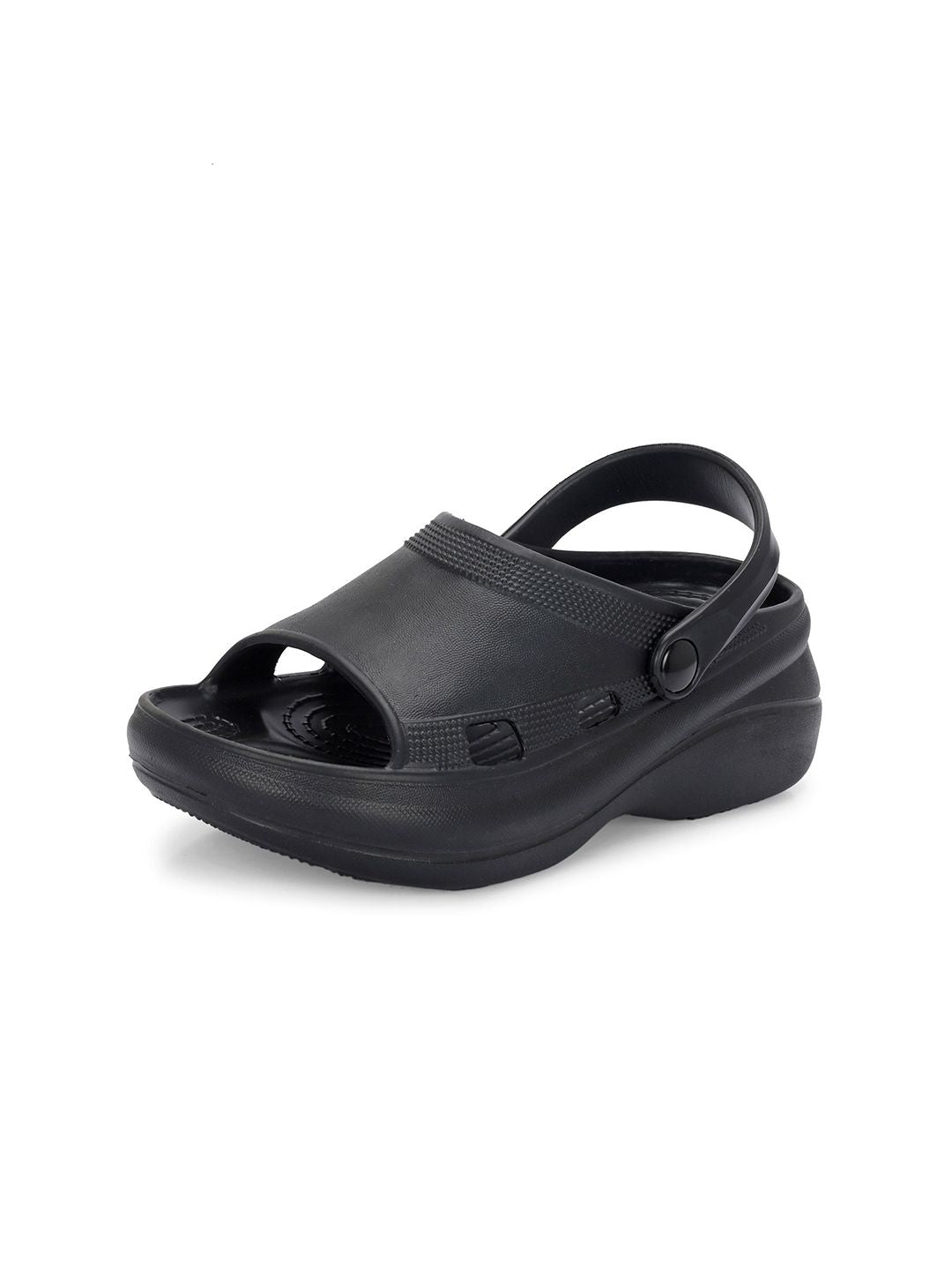 HRX by Hrithik Roshan Women Black Rubber Slip-On
