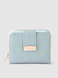 Lino Perros Women Blue Croc Textured Two Fold Wallet