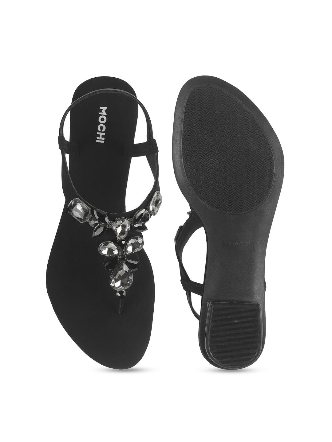 Mochi Embellished Wedge Square Toe