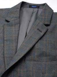 Park Avenue Checked Single Breasted Slim Fit 3-Peice Formal Suit