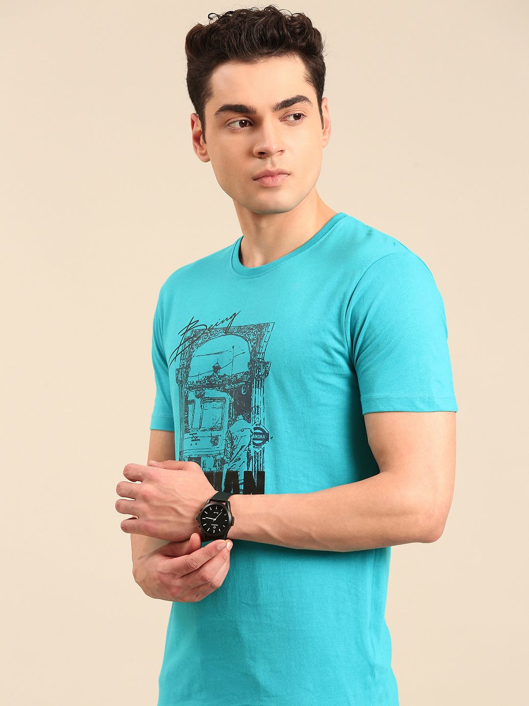 Being Human Printed Pure Cotton T-shirt