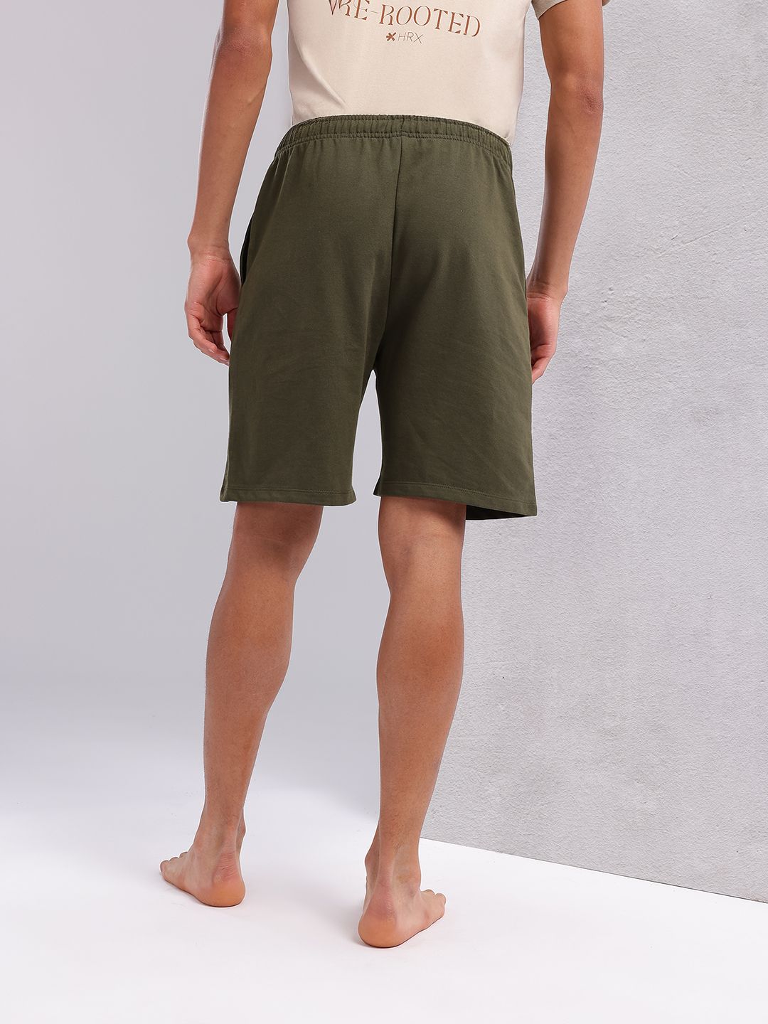 HRX by Hrithik Roshan Men Mid-Rise Brand Logo Detail Yoga Shorts