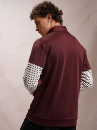 HIGHLANDER Typography Printed Relaxed Front-Open Sweatshirt