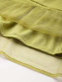 DressBerry Gathered & Pleated Detail Tiered A-Line Dress