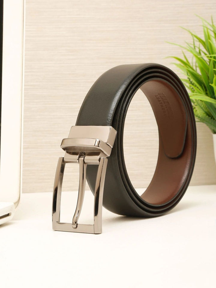 Teakwood Leathers Men Leather Reversible Formal Belt