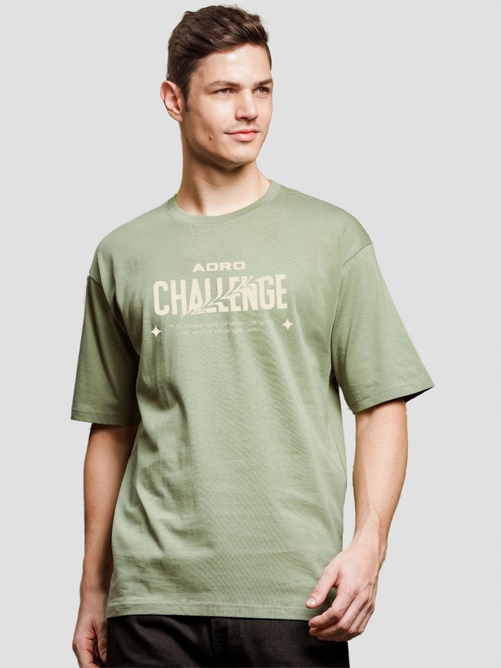 ADRO Men Typography Printed Raw Edge T-shirt